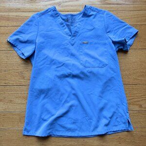 FIGS Ceil Blue Womens Small Catarina One-Pocket Scrub Top